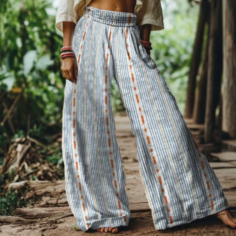 Midriff-baring Wide-leg Casual Pants - Image 12