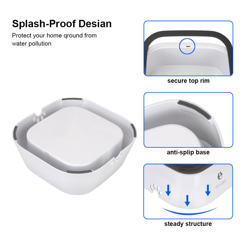 1.5L Cat Dog Water Bowl Carried Floating Bowl Anti-Overflow Slow Water Feeder Dispenser Pet Fountain ABS&PP Dog Supplies - Image 14