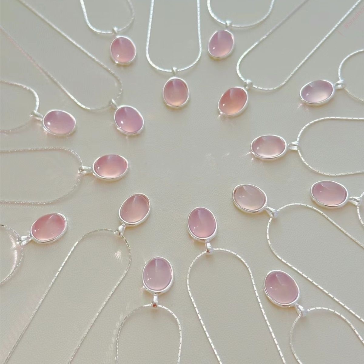 Strawberry Quartz Crystal Necklace Womens Pendant Collarbone - Image 3