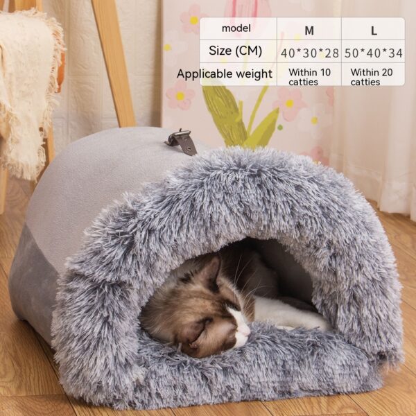 New Splice Portable Pet Nest Portable Autumn And Winter Warm Dog Nest Moisture-proof Long Fur Cat Nest Cross Border Pet Nest - Image 17