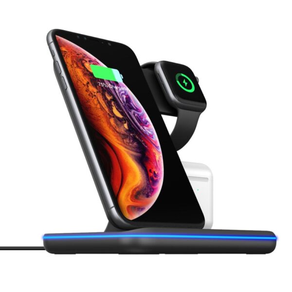 Compatible Mobile Phone Watch Earphone Wireless Charger 3 In 1 Wireless Charger Stand - Image 11