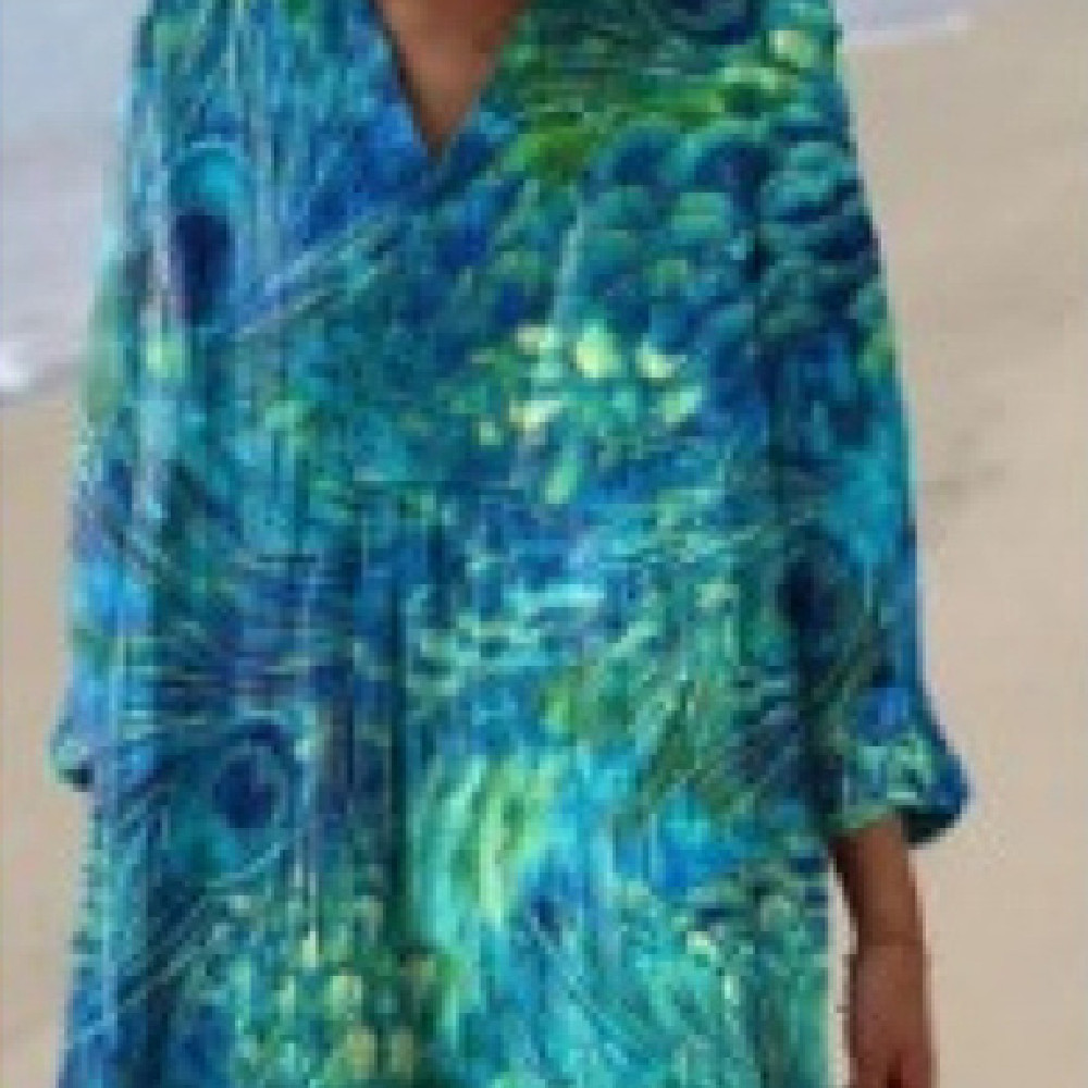 European And American Style Shirt Dress For Women - Image 1