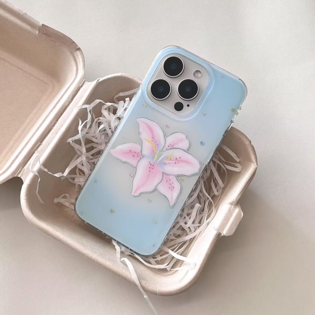 Minimalist Gilded-line Daffodil Phone Case Fresh And Stylish