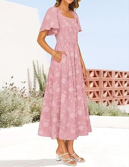 Best-selling Solid-color Off-shoulder High-waist Maxi Dress For Women - Image 11
