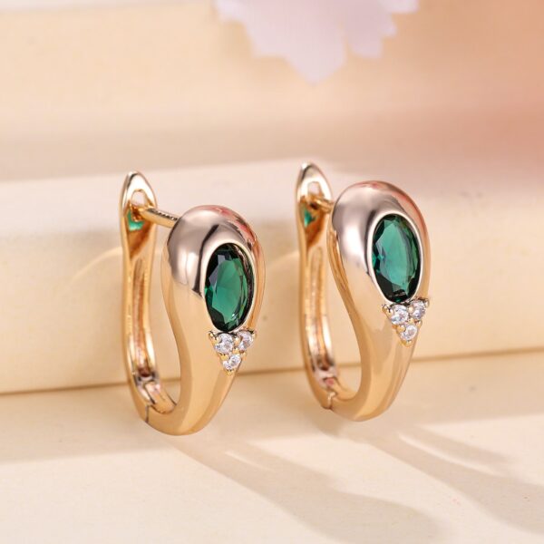 Emerald-cut Diamond With White Diamond Ear Clips - Image 2