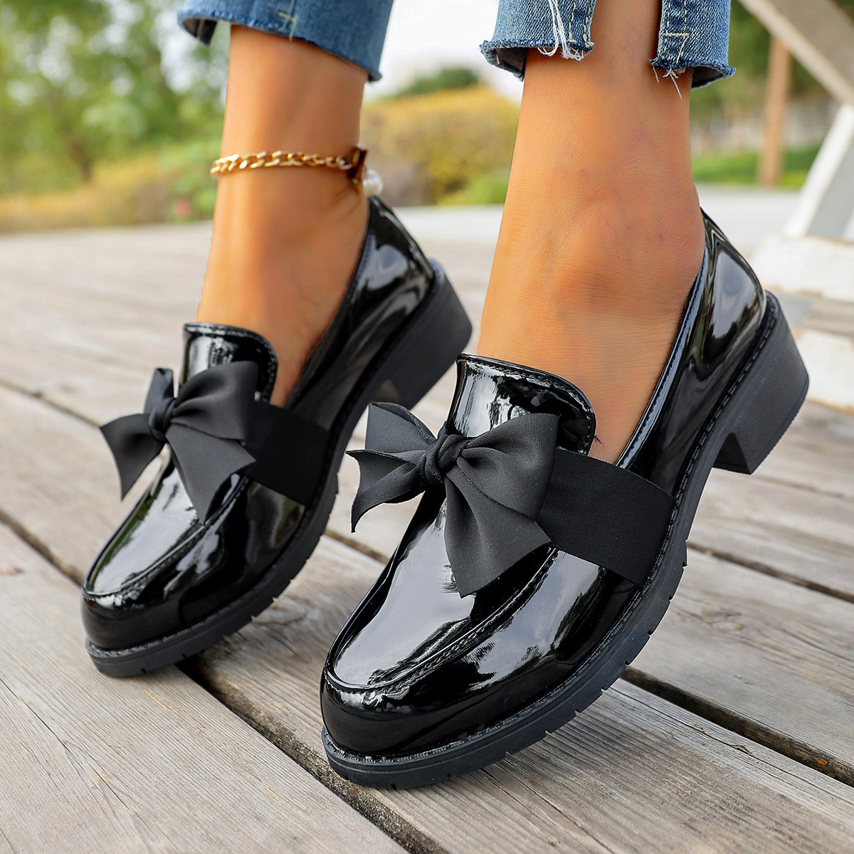 Plus-size Bow-knot Slip-on Loafers For Women - Image 23