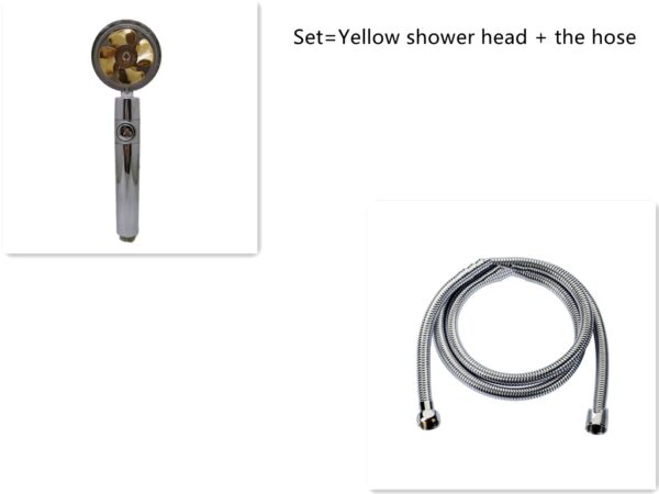 Shower Head Water Saving Flow 360 Degrees Rotating With Small Fan ABS Rain High Pressure Spray Nozzle Bathroom Accessories - Image 106