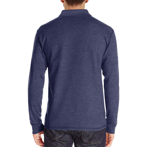 Mens Long-sleeve Lapel T-shirt Winter Base Layer Top - Image 10
