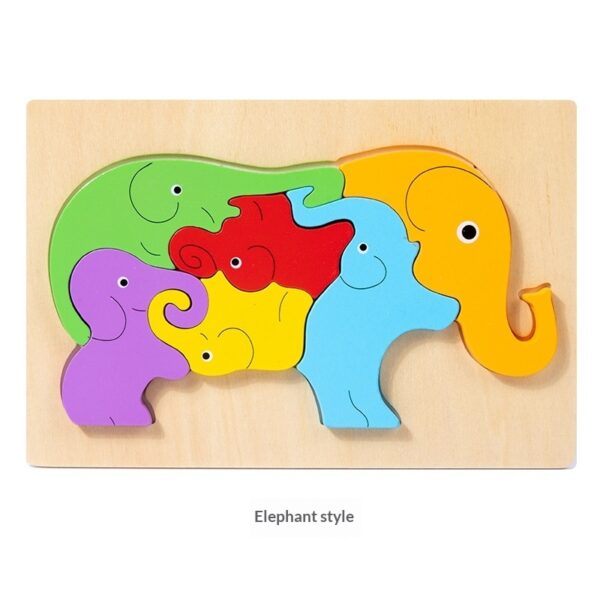 Wooden Dinosaur Animal Shape-Matching Grasping Board For Early Childhood Learning - Image 5