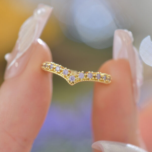 Purple Zircon Ring With Adjustable Opening - Image 4