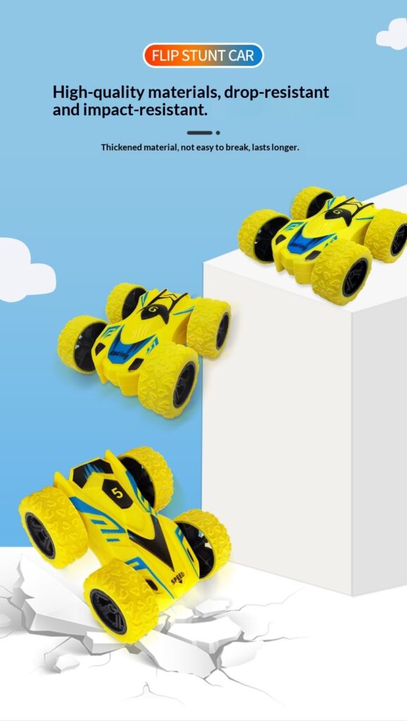 Inertia-powered Double-sided Rolling Off-road Vehicle For Kids