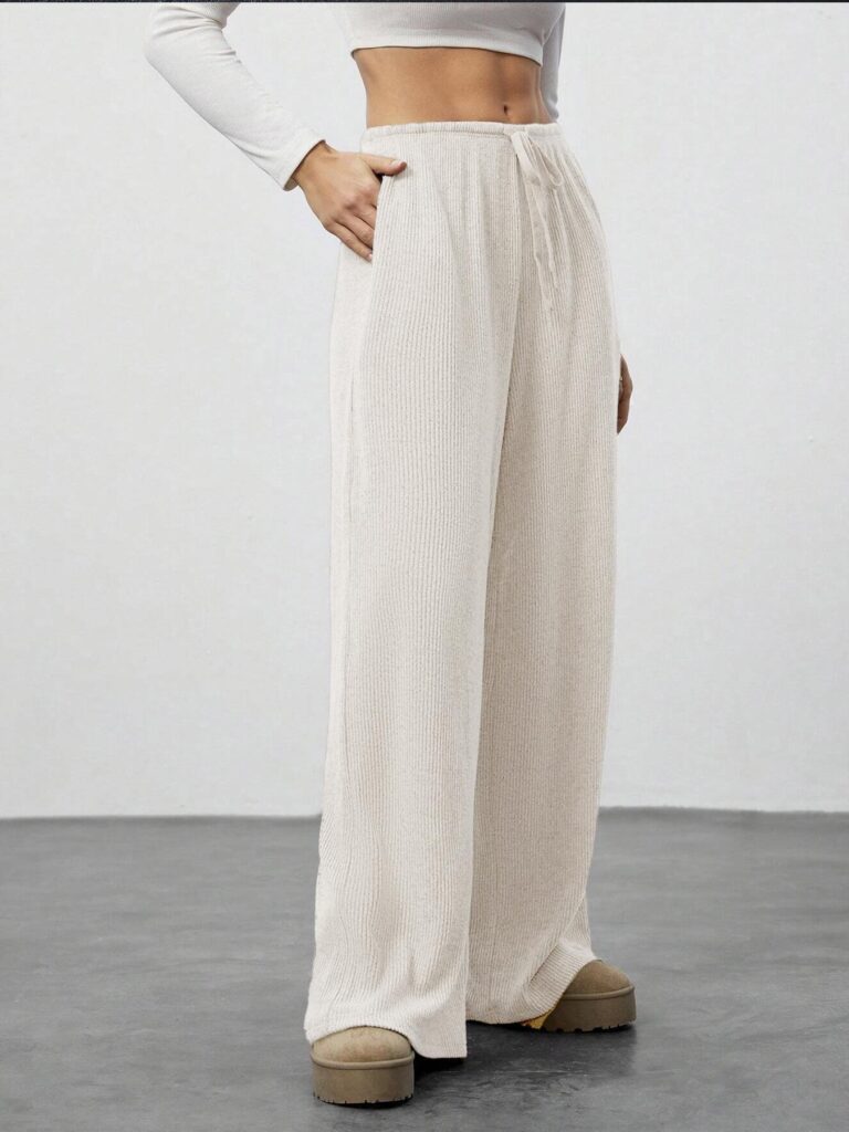 Women's Solid-color Casual Straight-leg Pants