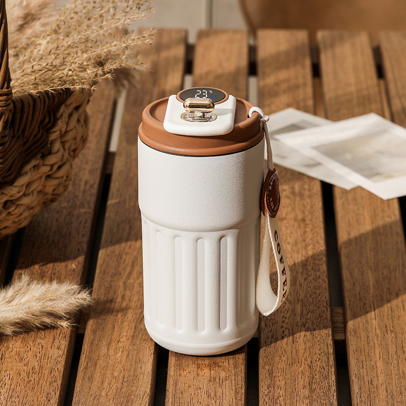 Smart Digital Thermal Bottle Portable Coffee Mug Stainless Steel Water Bottle In-Car Insulated Cup Keep Cold Vacuum Flasks 450ml - Image 28