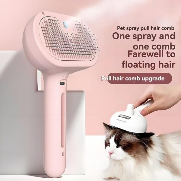 New Chevaroo Horse Steam Brush, Chevaroo 3-in-1 Self-Cleaning Steam Pet Brush For Shedding, Pet Steam Brush, Silicone Bristle Head 360 Rotating Pet Steam Brush - Image 9