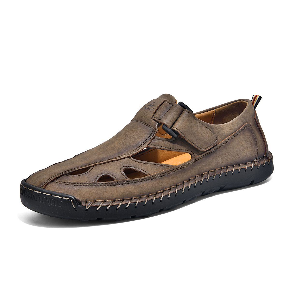 Breathable Hand-Sewn Mens Closed-Toe Sandals - Image 10