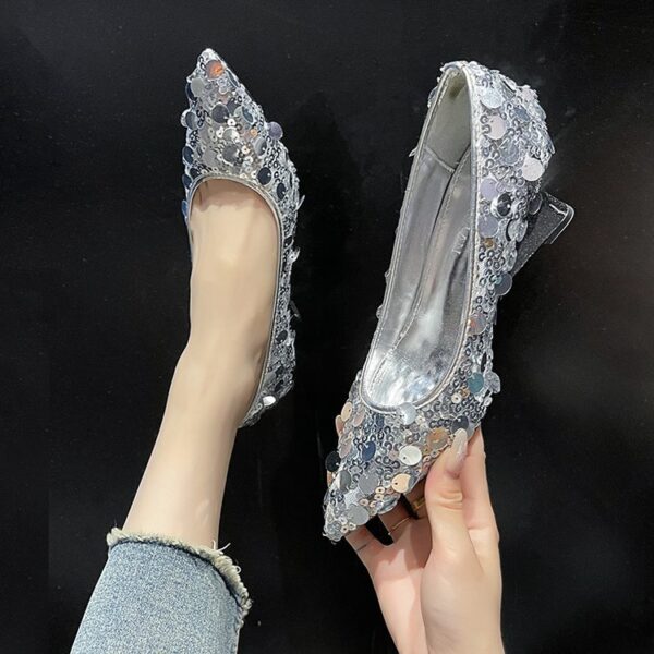 2026 New Arrival Women's Pointed-Toe Wedge Heels Stylish Minimalist Slip-On Pumps Versatile Elegant Design - Image 9