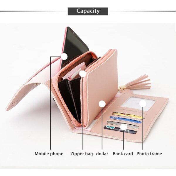 Geometric Letter Buckle Clutch Bag With Tassel And Petal Design For Young Women - Image 13