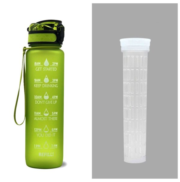 1L Tritan Water Bottle With Time Marker Bounce Cover Motivational Water Bottle Cycling Leakproof Cup For Sports Fitness Bottles - Image 37