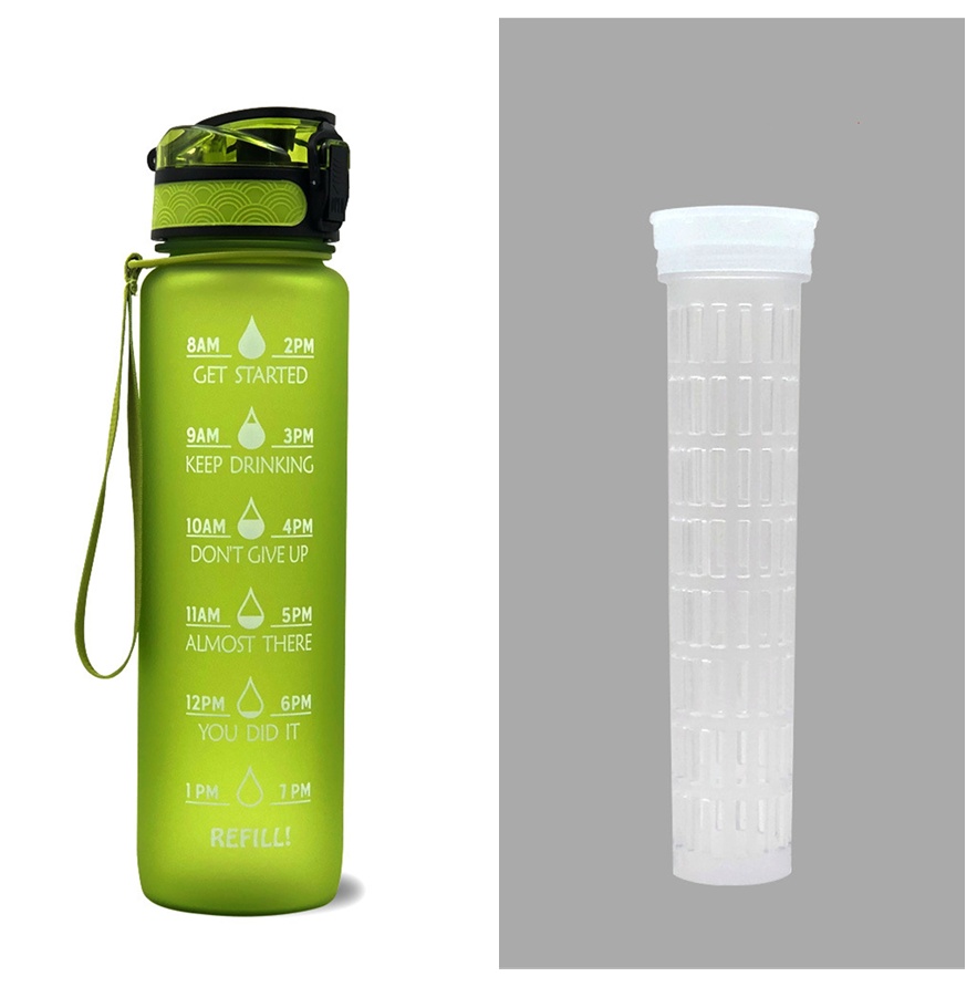 1L Tritan Water Bottle With Time Marker Bounce Cover Motivational Water Bottle Cycling Leakproof Cup For Sports Fitness Bottles - Image 37