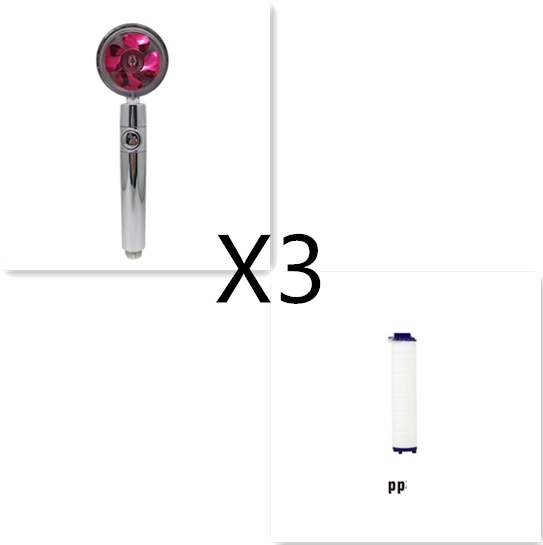 Shower Head Water Saving Flow 360 Degrees Rotating With Small Fan ABS Rain High Pressure Spray Nozzle Bathroom Accessories - Image 72
