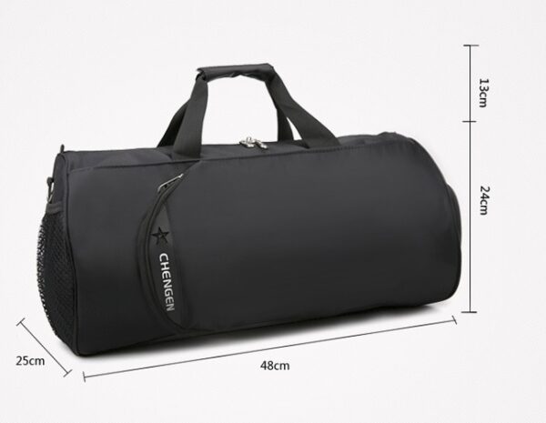 Fitness bag men's sports bag basketball training bag football bag portable travel bag cylinder bag shoulder bag waterproof - Image 6