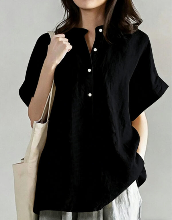 Mid-length And Long-sleeve Chic Casual Loose-fit T-shirt - Image 9