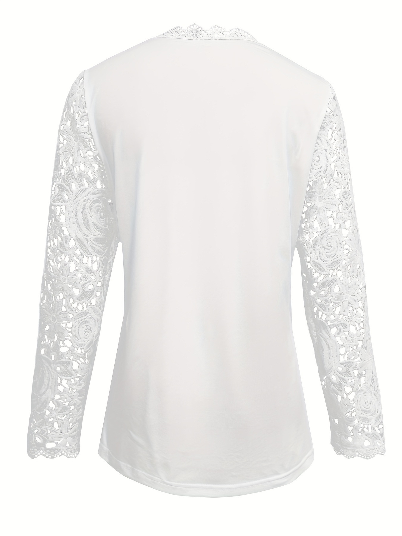 Lace Crewneck Long-sleeve Vintage Top - Image 7
