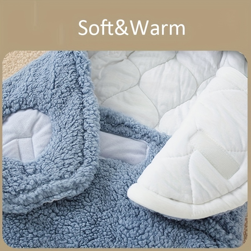 Super Soft Baby Sleeping Bag Fluffy Fleece Newborn Blanket Swaddle Blankets, Unisex Baby Wrap For Newborn Baby Boys Girls With Head-Protecting & Head-Supporting Function, Wearable Swaddle Sleep Sack - Image 5