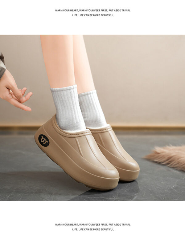 Envelope-style Warm Waterproof And Oil-resistant Slip-on Shoes - Image 16