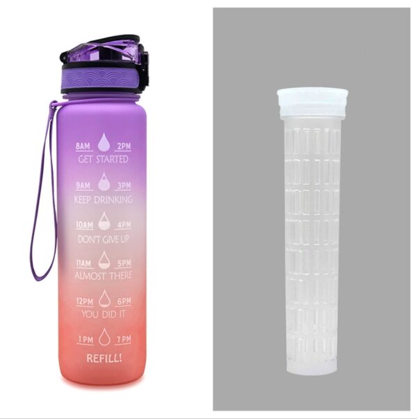 1L Tritan Water Bottle With Time Marker Bounce Cover Motivational Water Bottle Cycling Leakproof Cup For Sports Fitness Bottles - Image 49