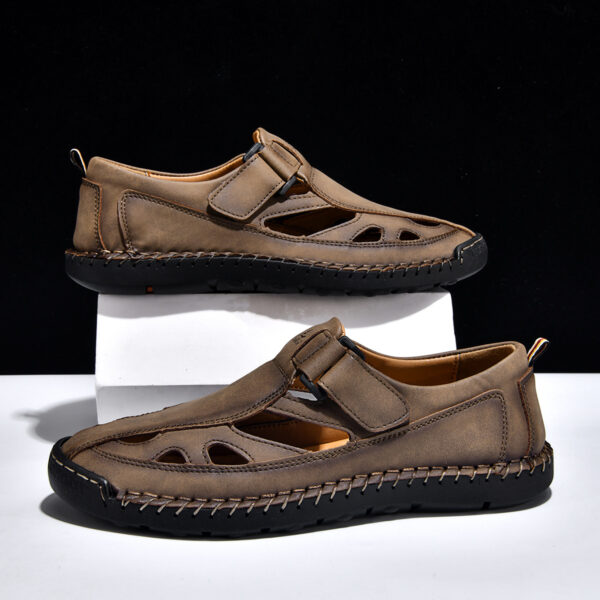 Breathable Hand-Sewn Mens Closed-Toe Sandals - Image 19