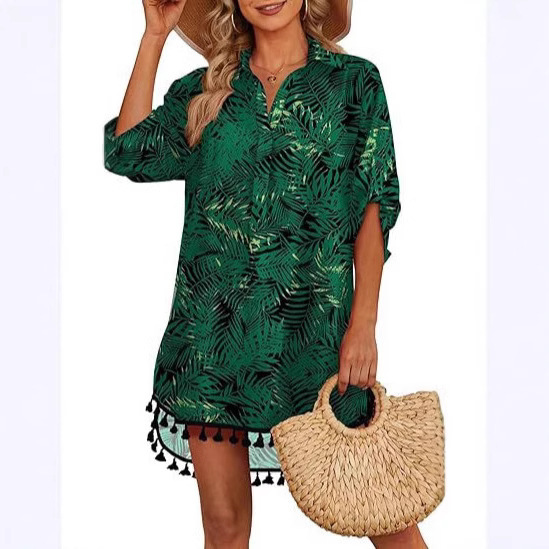 Tassel Beach Swimsuit Bikini Dress - Image 5
