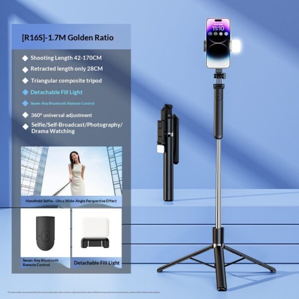 R16 Smartphone Stabilization Selfie Stick With Remote Control Extendable Design  And Built in Tripod Legs - Image 20