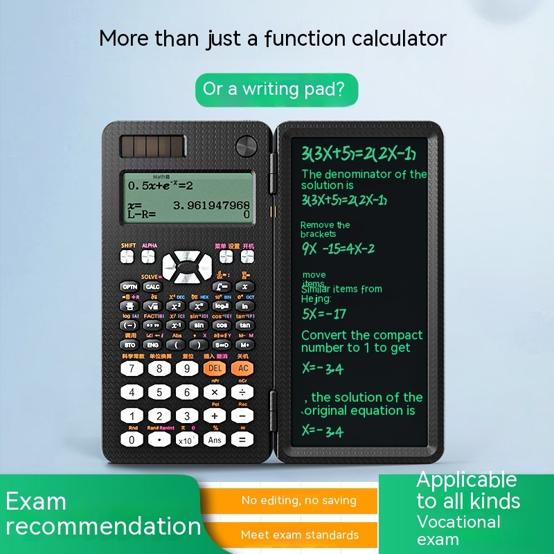 2 In 1 Foldable Scientific Calculators Handwriting Tablet Learning Function Calculator  Foldable Desk Scientific Calculators - Image 5