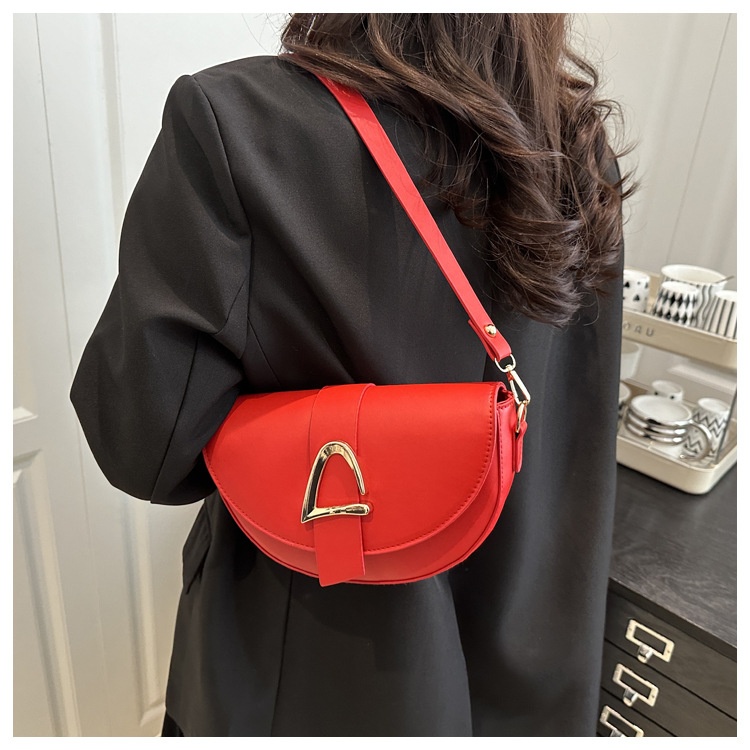 High-end, Fashionable Single-shoulder Bag Niche Saddle Bag