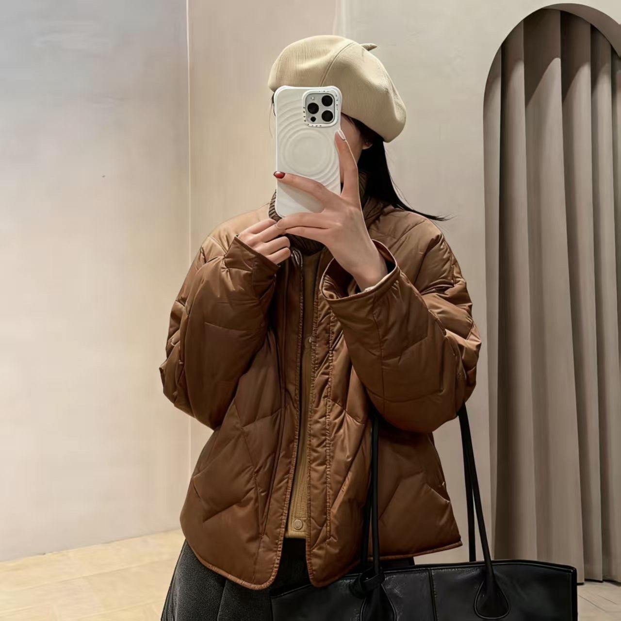 Winter New Quilted Short Puffer Jacket Lightweight Cotton Padded Coat For Women - Image 6
