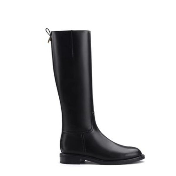 Knee-high Fleece-lined Round-toe Low-heeled With Side Zippers Womens High-rise Riding Boots - Image 25