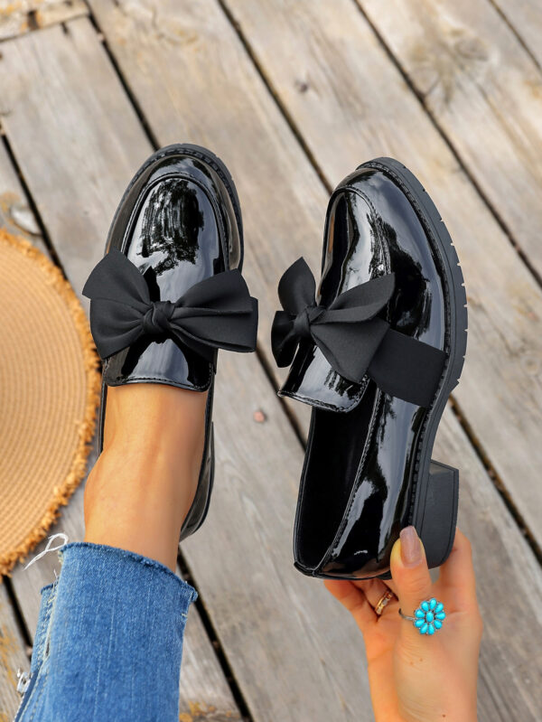 Plus-size Bow-knot Slip-on Loafers For Women - Image 17