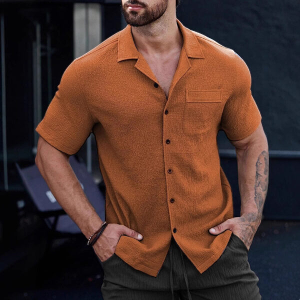 Mens Breathable Wrinkle-Resistant Versatile Semi-Formal Shirt - Image 5