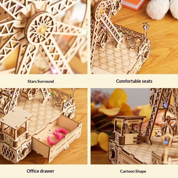 Music Ferris Wheel 3D Puzzle Wooden Toy - Image 6