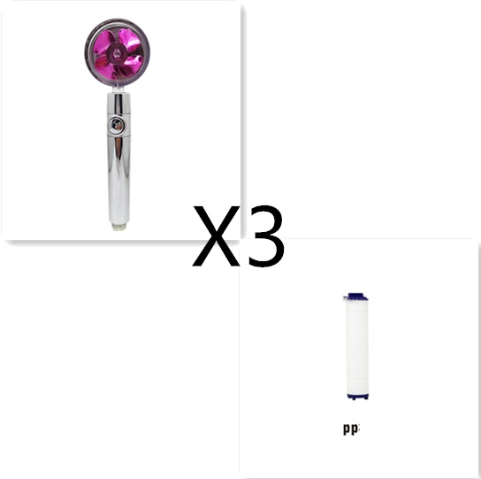 Shower Head Water Saving Flow 360 Degrees Rotating With Small Fan ABS Rain High Pressure Spray Nozzle Bathroom Accessories - Image 64