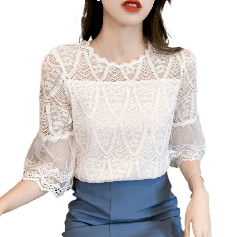 Ethereal Designer-style Niche Chiffon Blouse - Image 2