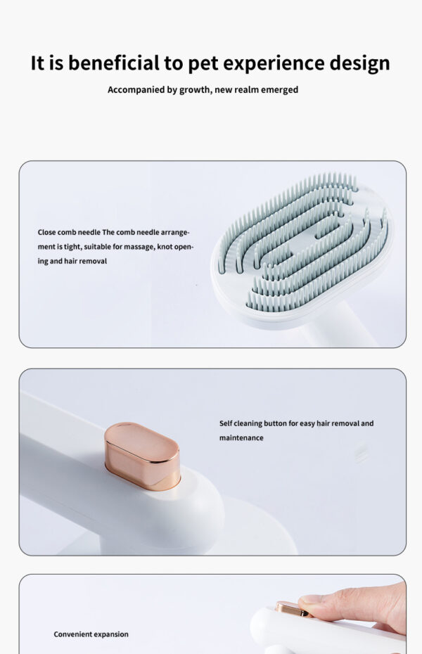Pet Comb Cat Dog To Remove Floating Hair Pet Hair Brush Hair Removal Artifact Pet Grooming Brush Supplies Self Cleaning Comb Pet Products - Image 18