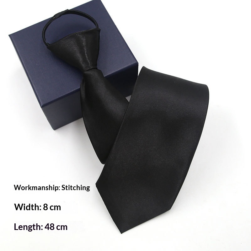 Mens Business Formal Zipper Tie With Blue Stripes - Image 19