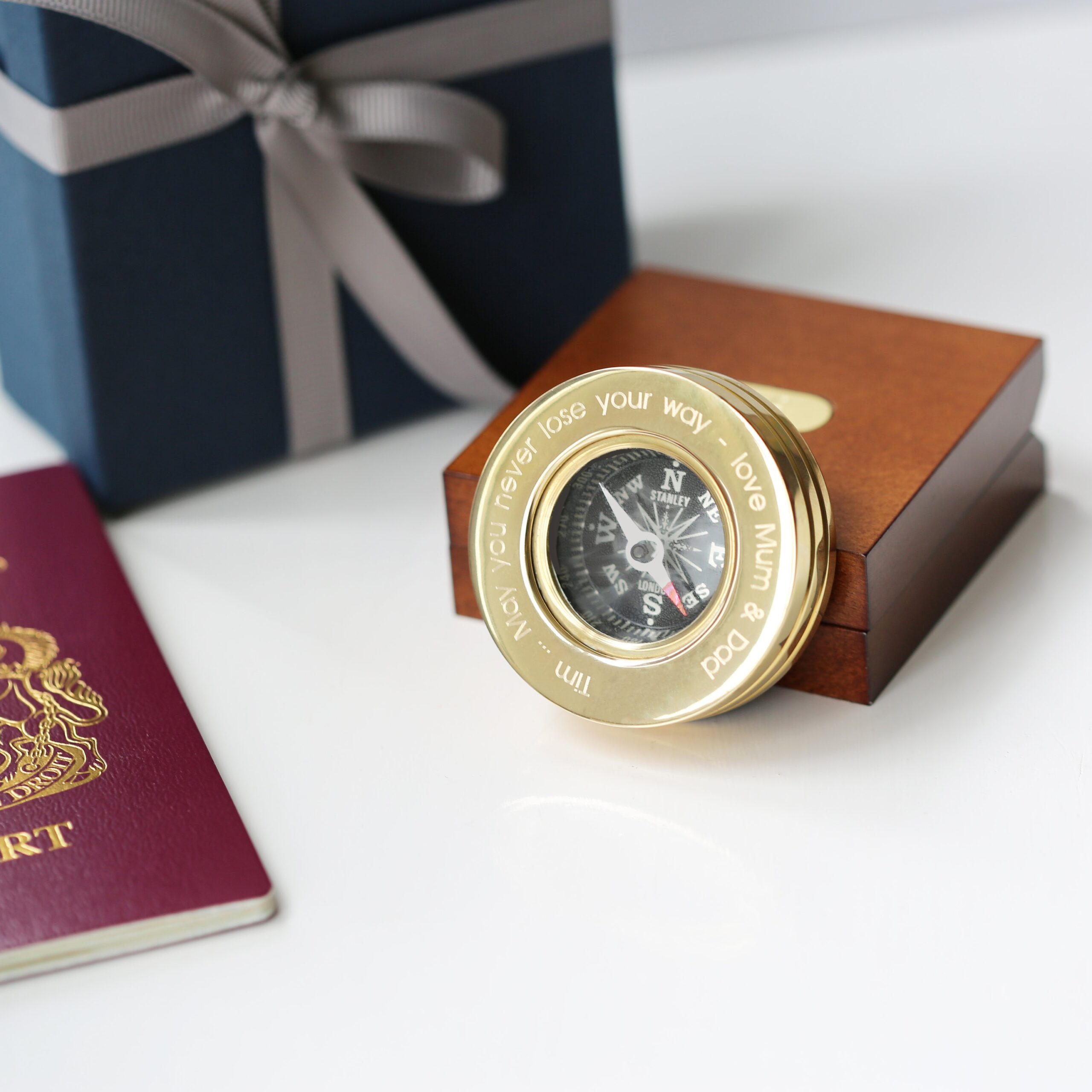 Compass Personalised With Timber Box - Image 6