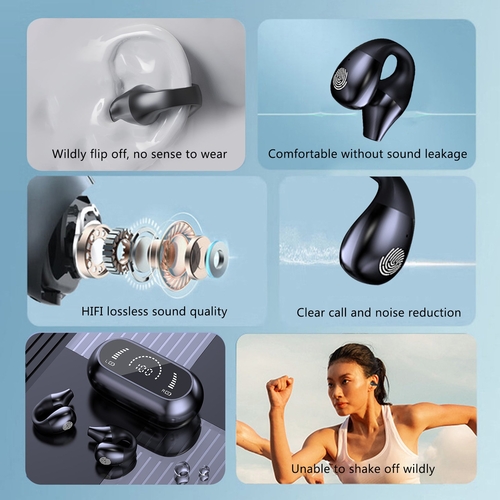 Bone Conduction BT5.3 Stereo Bluetooth Headphones IPX5 Waterproof - Image 6