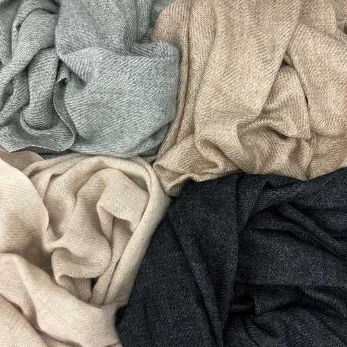 Gray Handloom Cashmere Scarf - Image 4