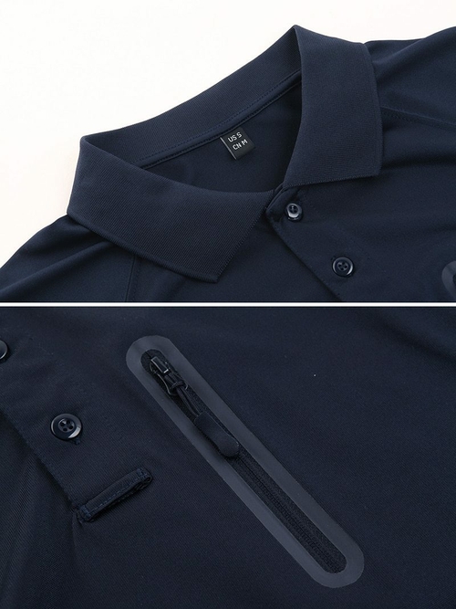 Long Sleeve Polo Shirts Mens Tactical Military Golf Polo Tee Shirts - Image 5