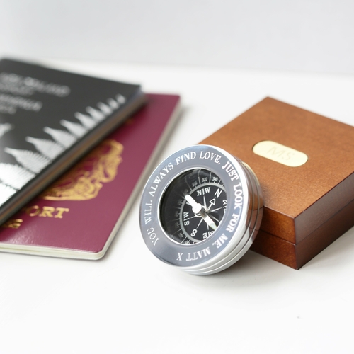 Compass Personalised With Timber Box - Image 4