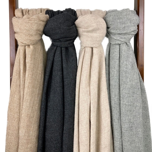 Gray Handloom Cashmere Scarf - Image 3